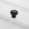 10 PCS 4003 Black Single Hole Solid Zinc Alloy Round Handle for Cabinet Wardrobe Drawer Door