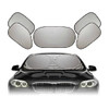 6 in 1 Summer Accessories Coated Silver Car Sun Shade Cloth Set, Random Color Delivery