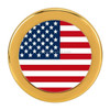 Car-Styling USA Flag Pattern Metal Front Grille Grid Insect Net Decorative Sticker Random Sticker, Diameter: 5.4cm (Gold)