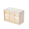 Nine Grid Transparent Drawer Jewelry Box(White)
