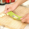 2 PCS Multifunctional Stainless Steel Arc-shaped Garlic Press Household Manual Garlic Crusher, Random Color Delivery