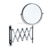 Wall-Mounted Hotel Vanity Mirror Folding Double-Sided Bathroom Mirror, Size: 8 inch