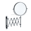 Wall-Mounted Hotel Vanity Mirror Folding Double-Sided Bathroom Mirror, Size: 6 inch