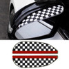 1 Pair Black White Grid Pattern Universal Car Rearview Mirror Rain Blades Car Back Mirror Eyebrow Rain Cover