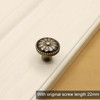 4 PCS 31mm 2808 Green Bronze Cabinet Wardrobe Door Drawer Vintage Zinc Alloy Solid Single Hole Handle