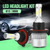 2 PCS S2 H13 / 9008 18W 6000K 1800LM IP65 2 COB LED Car Headlight Lamps, DC 9-30V(Cool White)