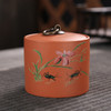 Ceramic Redware Tea Pot Storage Sealed Tea Tank(Orchid)