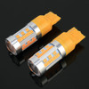 2 PCS T20 / 7440 DC12-24V 21W Car Turn Light 105LEDs SMD-4014 Lamps, with Decoder (Yellow Light)