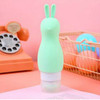 Cute Silicone Inflatable Portable Animal Shape Travel Packaged Lotion Shampoo Moisture Bottle(Green)