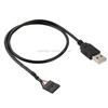 5 Pin Motherboard Female Header to USB 2.0 Male Adapter Cable, Length: 50cm