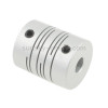 CNC Stepper Motor Flexible Coupling Coupler (6x6mm)(Silver)