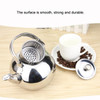 Thick Stainless Steel Teapot Tea Set Coffee Pot, style:black 16cm