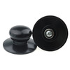 2 PCS Universal Pot Lid Handle Cap Hat Stainless Steel Fitting(Black)