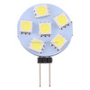 G4 6 LEDs SMD 5050 72LM 6000-6500K Stepless Dimming Energy Saving Light Pin Base Lamp Bulb, DC 12V (White Light)