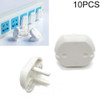 10 PCS European Standard 2-hole Baby Anti-shock Children Round Hole Socket Power Protection Cover(White)
