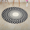 Modern Home Round Simple Print Geometric Pattern Soft Non-slip Carpet, Size:120cm(Geometric 6)