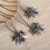 Men Wolf-Headed Pendant Necklace Accessories(black)