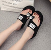 Rhinestone Summer Woman Shoes casual Sandals, Shoe Size:38(Black)