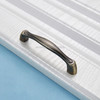 5 PCS 4092-96 Cyan Ancient Drawer Cabinet Door Silver Black Handle