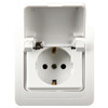 Ceramic Power Waterproof Socket with Cover, EU Plug