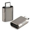 2 PCS SBT-148 USB-C / Type-C Male to USB 3.0 Female Zinc Alloy Adapter (Cosmic Grey)