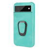 For Google Pixel 6 Ring Holder PU Phone Case(Mint Green)