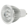 GU10 3W LED Spotlight Lamp Bulb, 3 LED, Adjustable Brightness, White Light, AC 220V