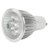 GU10 3W LED Spotlight Lamp Bulb, 3 LED, Adjustable Brightness, White Light, AC 220V
