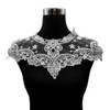 Milk Silk Embroidery Lace Corsage Fake Collar DIY Clothing Accessories(White)