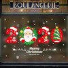 Christmas Wall Stickers Window Glass Festival Wall Stickers Santa Mural New Year Home Decoration(Number 2020)