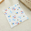 2 PCS Cotton 6-layer Gauze Saliva Towel Seersucker Small Square Scarf(Small Train)