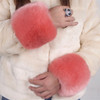 Imitation Rabbit Fur Wrist Sleeves Dual-use Anti-Flooding Sleeves, Size:One Size(Watermelon Red)
