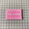 Handmade Simulation Doll House Accessories Welcome Pad Floor Mat Model(Pink )