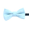 Children Solid Color Wool Fabric Bow-knot Bow Tie(Lake Blue)