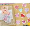 2 Bags Romantic Small Stickers Hand Painted Watercolor Paper Hand Account Decorative Sticker Pack(Heart-shaped)