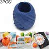 3 PCS 20M Paper Rope Raffia Ribbon Natural Lace Rope Gift Box Wrapping DIY Decoration(Royal Blue)