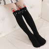 Children Dance Socks Velvet Cartoon Pantyhose, Size:L(Black Red Eared Cat)