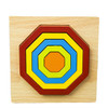 DIY Creative 3D Wooden Puzzle Geometry Shape Puzzle Children Educational Toys(Polygon)