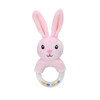 0-24M Baby Cute Creative Cartoon Rabbit Fox Sheep Hand Ring Ring Rattle(Pink Rabbit)