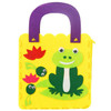 Non-woven Fabric DIY Cartoon Paste Hand Sewing Bag Fabric Bag(Frog)