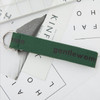 Women Wild Letter Pattern Double Loop Buckle Canvas Belt, Belt Length:130 x 3.8cm(Green)