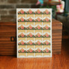 2 PCS Retro Flower Phase Corner Stickers Kraft Paper Corner Stickers(Safflower Green)