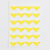 2 PCS Colorful Models Monochrome Simple Corner Stickers Album Accessories Phase Stickers(Yellow)