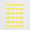 2 PCS Colorful Models Monochrome Simple Corner Stickers Album Accessories Phase Stickers(Yellow)