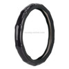 Universal Car Plating Bamboo Knot Leather Steering Wheel Cover, Diameter: 38cm (Black)