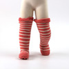 Autumn And Winter Baby Terry Warmth Plus Velvet Thick High Knee Socks, Size:1-2 Years Old(White On Red Stripes)