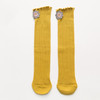 Spring and Autumn Cotton Children High Knee Socks Cute Cartoon Girls Pile Socks(Ginger)