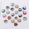 2 Packs Hand Account Sticker Animal Series Castle Sticker Cutbook Making Material(Coffee Cup Cat)