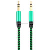 3 PCS K10 3.5mm Male to Male Nylon Braided Audio Cable, Length: 1m(Green)