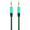 3 PCS K10 3.5mm Male to Male Nylon Braided Audio Cable, Length: 1m(Green)